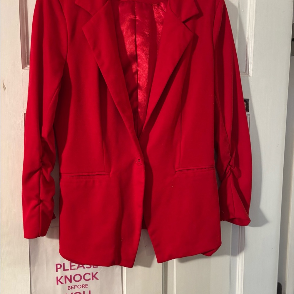 Red Women's Blazer